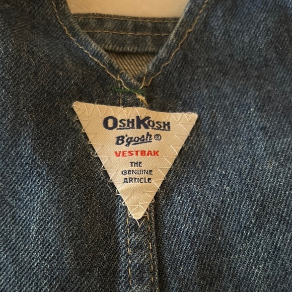 Unisex OshKosh B'gosh Classic Blue Kids Overalls Gently Loved - Picture 6 of 8